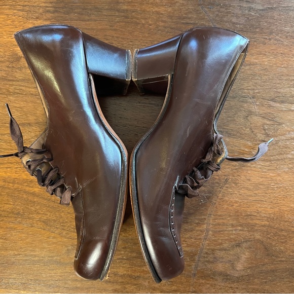 Vintage 1940s No Nonsense Shoes Brown Lace-up - Picture 8 of 12